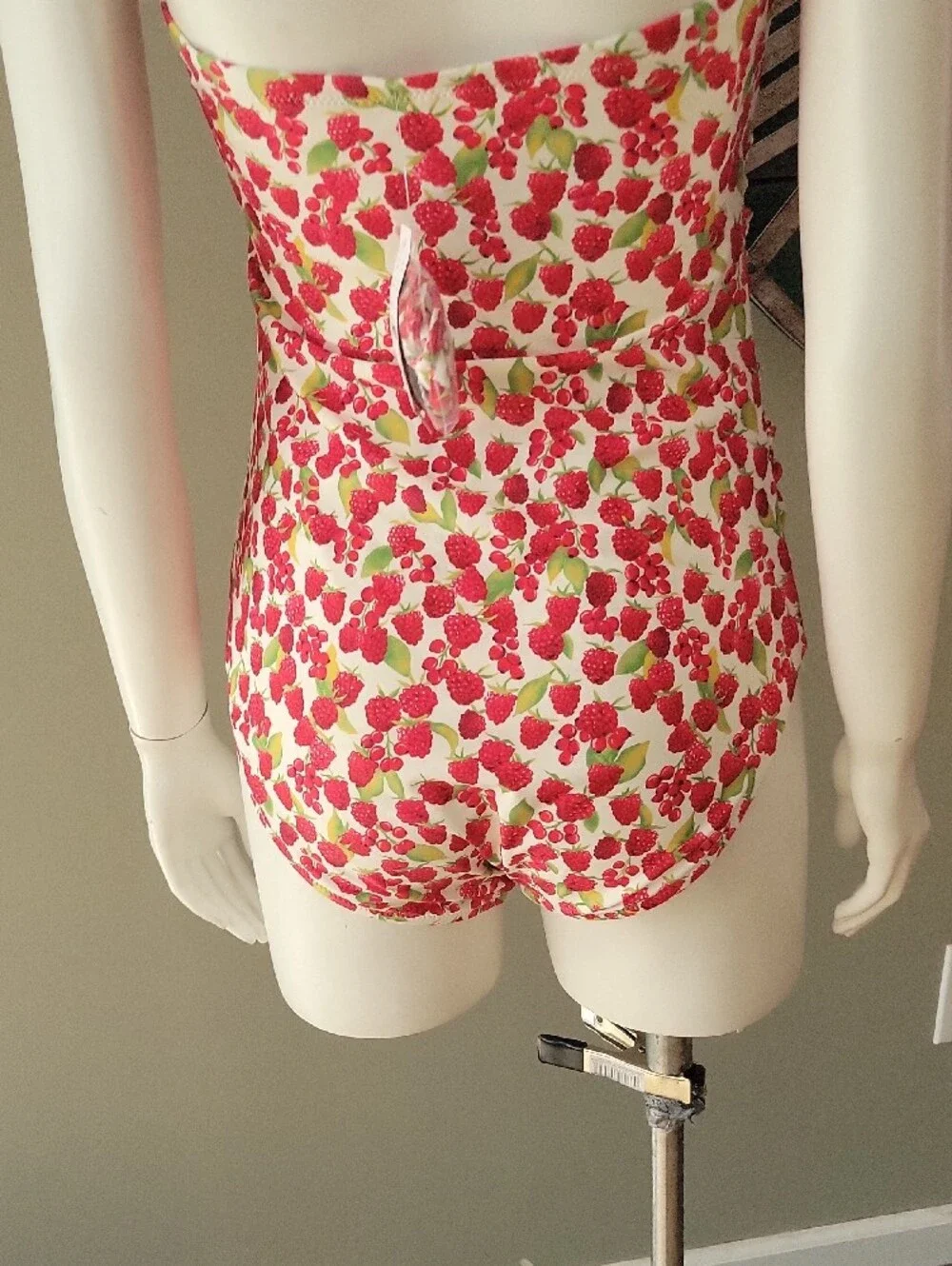 J. Crew Gemma Ruched Bandeau One-Piece Swimsuit In Rasberry Print - Picture 4 of 14